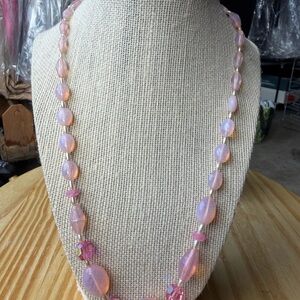 Elegant Pink Beaded Necklace